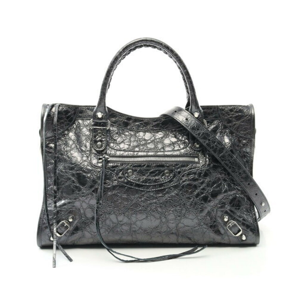 Balenciaga City Handbag Leather Gray